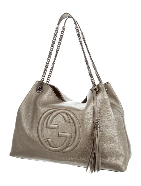 gucci shoulder bag with gold chain|gucci soho large shoulder bag.